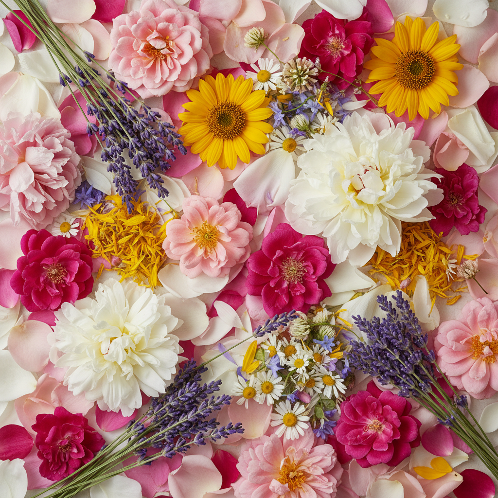 Variety of Flower Petals to signify our range of floral scents